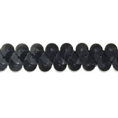 1 soros elasztikus flitterbortni, 1 cm széles - BLACK - FEKETE